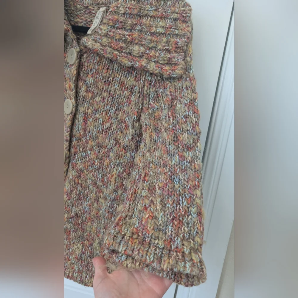 Y2K Rainbow Speckled Wool Blend‎ Cardigan